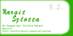 margit szlotta business card